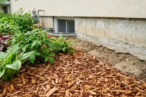 Wood chip mulch placed close to a home foundation does mulch attract termites when it touches the base of your house